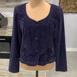 Vintage Karen‎ Stevens Purple Button Down Jacket. Size 10 (873)